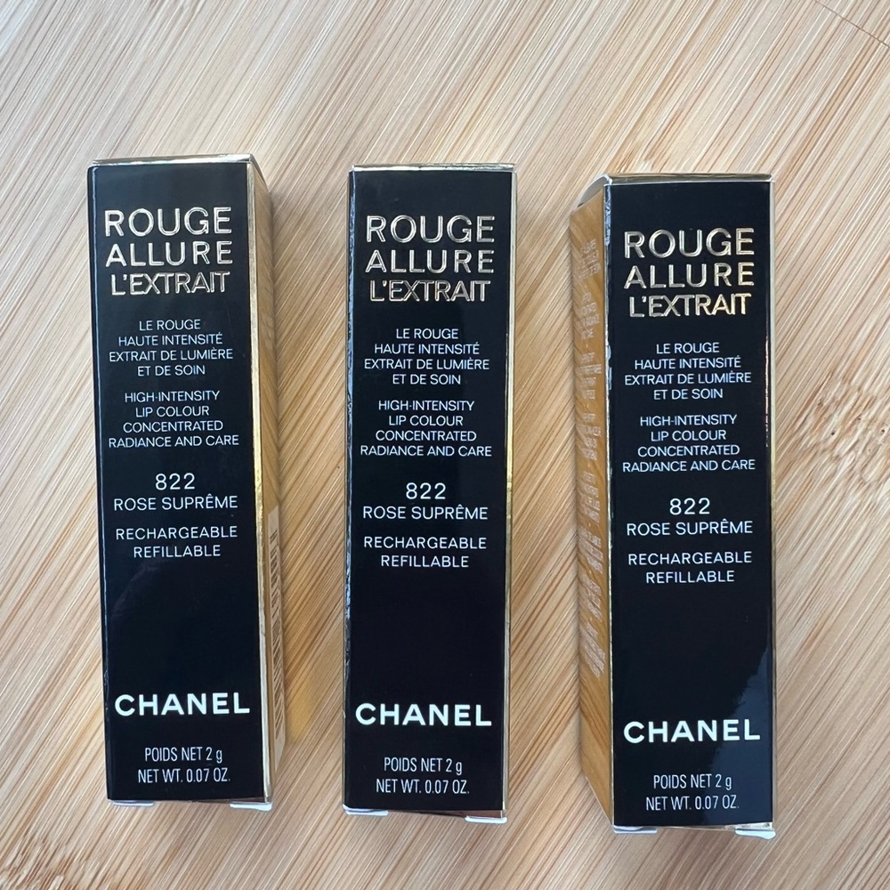 * NIB * CHANEL Rouge Allure L’Extrait Refillable Lipstick in Rose Supreme